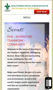 southern highlands scouts mobile site